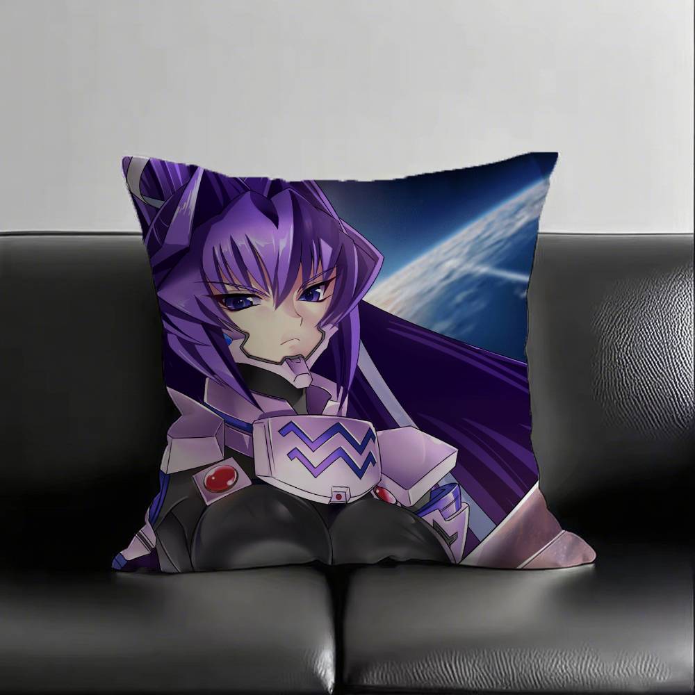 Classic Muv-Luv Alternative Anime LOVE Game CUTE Pillow Case Fashion Square Pillowcase Bedroom Sofa Room Ins Decoration Leisure