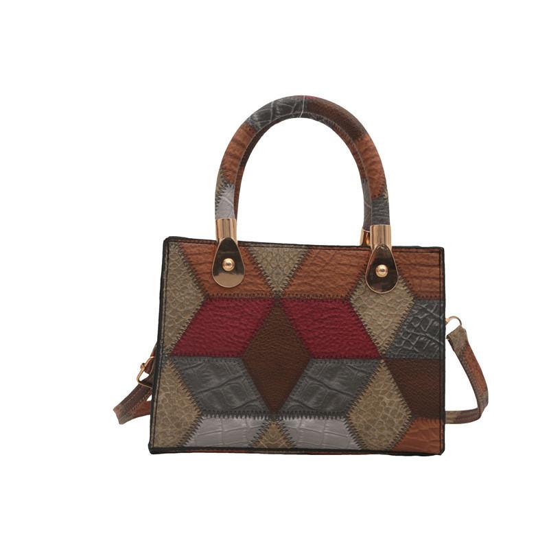 Trendy Street Style Pu Leather Handbag Large Capacity Square Crossbody Bag