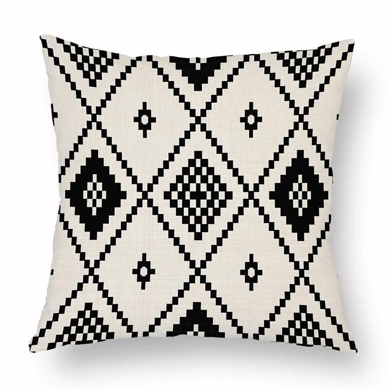 Office Living Room Home Pillowcase Geometric Exotic Ethnic Style Pattern Pillowcase Car Ornaments