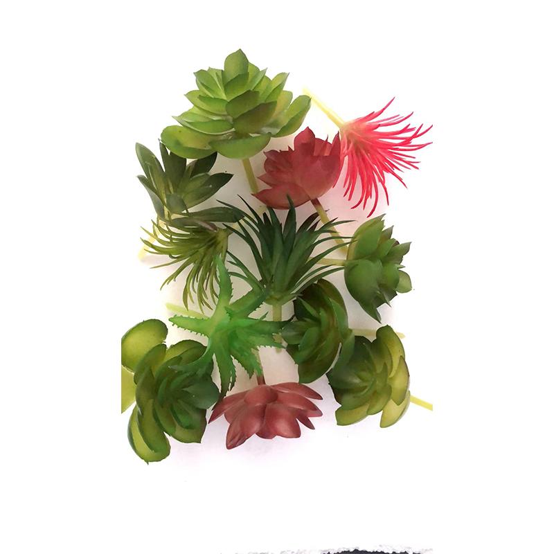 12pcs PVC Succulents Plants Green Faux Succulent Plant for Home Garden Small Bonsai Decor Flower Desktop Plants