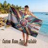 Burnley Football Design Beach Towel Custom Text Large Towel for Beach Vacation