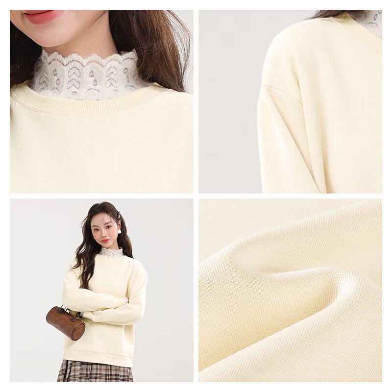 MJ STYLE Women's Round Neck Pullover Sweatshirt