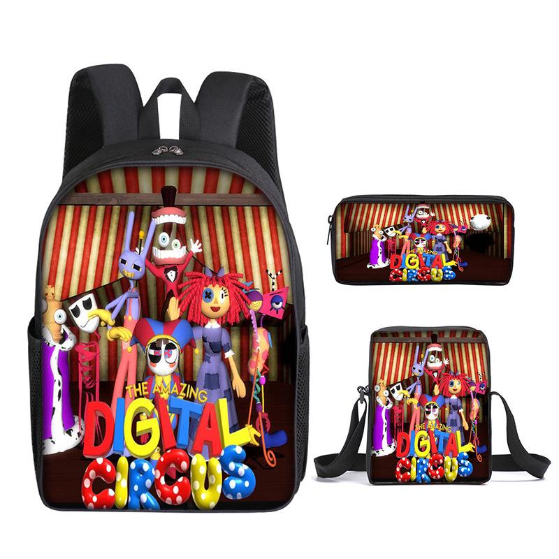 Digitale Circus Kinder Schooltas De Verbazingwekkende Digitale Circus Student Rugzak Drie Delige Set Three-piece set
