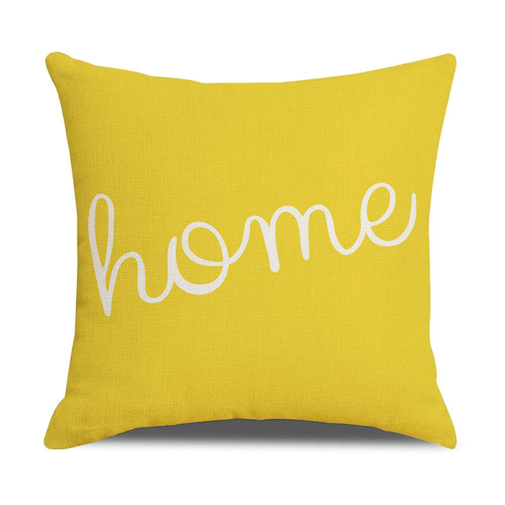 Nordic Simple Pillow Ins Blue Geometric Linen Cotton and Linen Sofa Car Polyester and Linen Pillow Cushion Cover