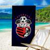 Soccer Team Crest Design Printed Beach Towel, Super Soft Microfiber, Perfect Gift Birthday, for Pool, Beach, Travel, for family and friends