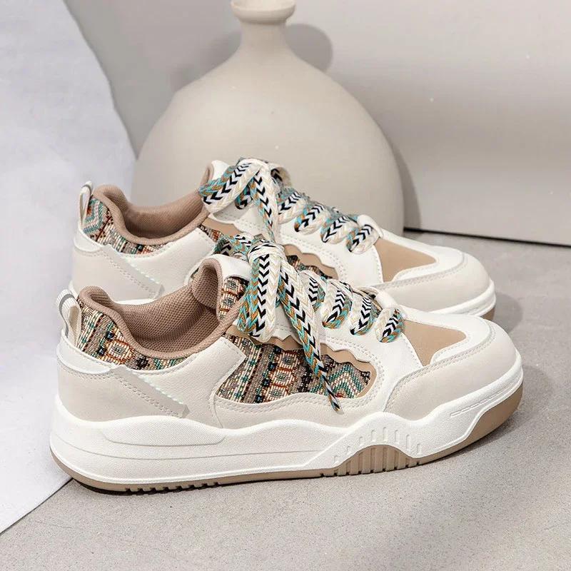 Women's Sneakers Spring Casual Thick Bottom Designer Sneakers Breathable Lace-up Colorful Shoes Womens Running Shoes Zapatillas
