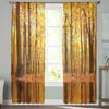 Autumn Sunset Forest Sheer Curtains for Kids Bedroom Living Room Voile Window Curtains Tulle Drapes