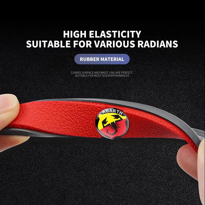 4Pcs Rubber Anti Collision Strip Car Door Rearview Mirror Protector Stickers For Abbas Abarth Punto 124/125/500 Stilo Ducato Car
