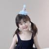Yousheng Birthday Hat Three-Dimensional Star Decoration Plaid Mesh Lace Princess Style Headwear Party Hair Accessory Photo