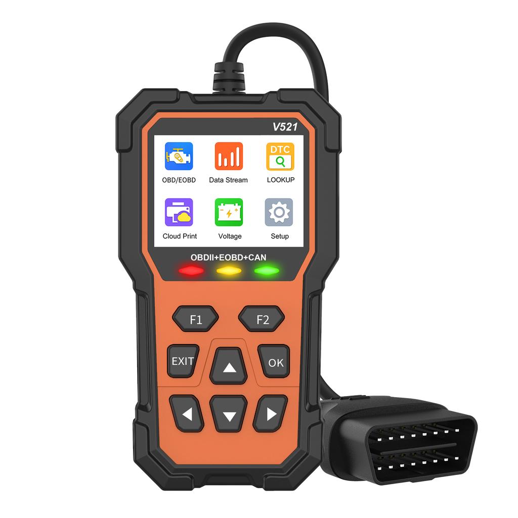 V521 Universal OBDII Scanner Professional Car Code Reader Data Print OBDIIEOBDCAN Scan Tool Mode
