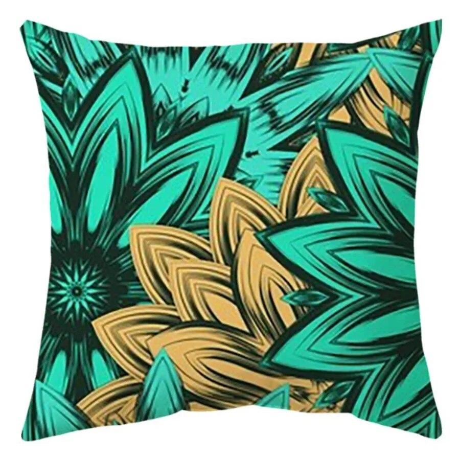Luxuriöse Heimdeko Kissenbezug Büro Sofa Kissenbezug Tropischer Regenwald Pflanzenmuster Dekokissenbezug