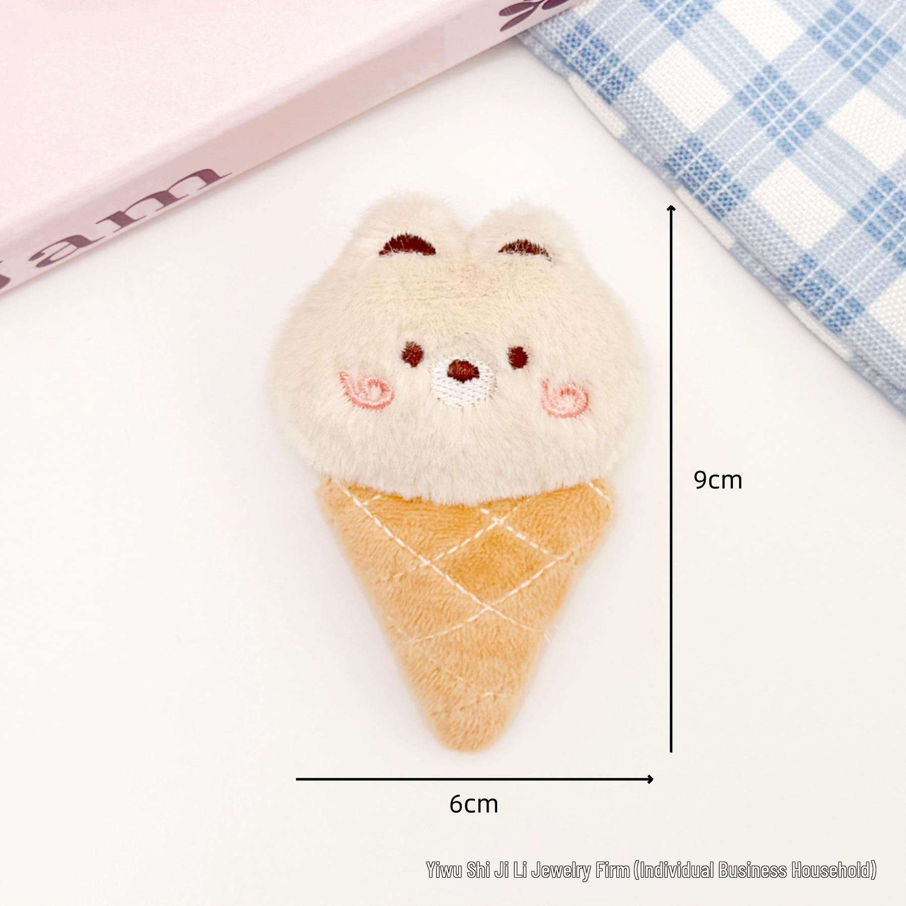Penguin Ice Cream Cone Plush Pendant - Child s Bag Charm/Brooch Accessory