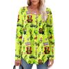 Women's Long Sleeve Tunic Loose Tops Casual Oversized Tops Pleated Tunic Button Down Casual Women's Print Tops