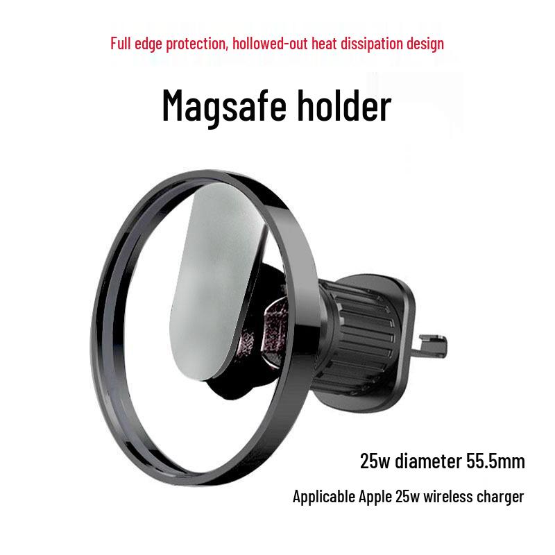 MagSafe 17mm Ball Head Bracket Zinc Alloy for Apple Wireless Charger, Car Mount