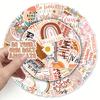 50 Bohemian Inspirational English Cartoon Creative Graffiti Personality Waterproof Stickers Travel Suitcase Skateboard Refrigerator Stickers