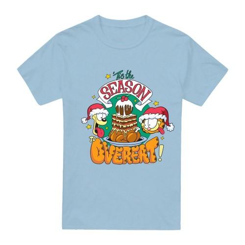 Garfield Mens Tis The Season To Overeat Odie Christmas T-Shirt