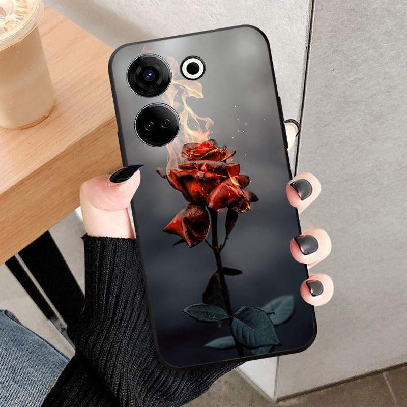 For Tecno Camon 20 4G Case Cover For Camon 20 Pro 4G Fundas Black Soft Silicone TPU Protective Phone Case Camon20 Shell Coque