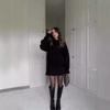 Casual Knitted Suit Autumn Fashion Solid Color Loose O-neck Pullover Sweater Casual A-line Short Skirt 2 Piece Set for Women