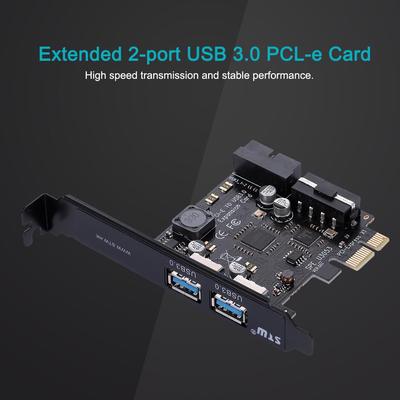 STW USB3.0 2 External Port + 2 Internal Port 19Pin Header PCI Express Card
