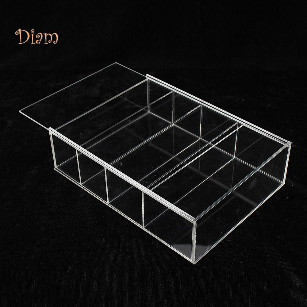 Acrylic Door Sliding Fourlayers Sbs Display Box Show Case For Mini Perfume Bottle