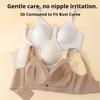 Seamless Maternity Bra with Double Front Clasp High Elasticity Push-up and Nursing Support