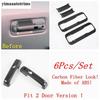 Side Door Handle Bowl Frame Decorative Sequ Cover Trim For Ford F-150 / Raptor 2015 -  Chrome / Carbon Fiber Accessories
