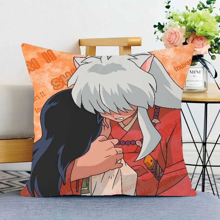 InuY-Yasha Cartoon Animation Pillow Gift Home Office Decoration Pillow Bedroom Sofa Car Cushion CoverPillow Case