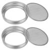 2Pcs Seed Sprouting Jar Filter Lids Stainless Steel Germination Accessory for Regular Mouth