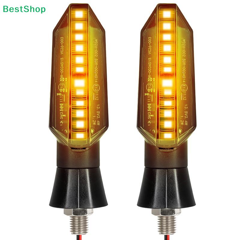 2Pcs Motorcycle LED Turn Signal Lights Mini Amber Flashing Light Blinker Turn Signal Lamp 12V Moto Indicator Accessories