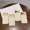 Luxury Litchi Leather Texture Phone Case With Card Bag Case For iPhone 17 Air 16 15 14 Plus 13 12 11 Pro Max Fashion Shock Cover