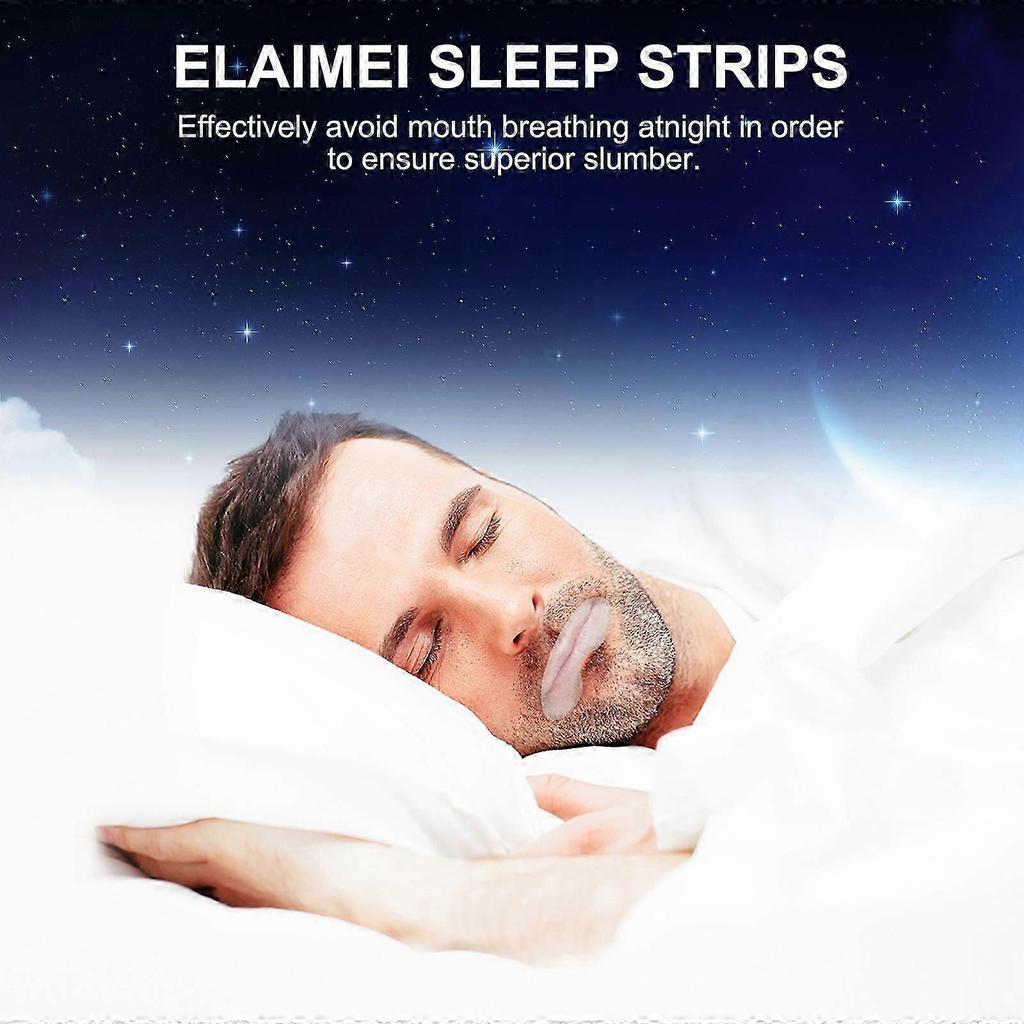 Elaimei Anti Snoring Sleep Strips Disposable Mouth Tape 90 Pcs for Nasal Breathing and Throat Relief and Better Sleep