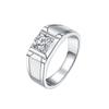 BagueRingen Men's 925 Sterling Silver Ring Imitation 1 Carat D-COLOR Moissanite Diamond Jewelry Luxury Rings Size7-12