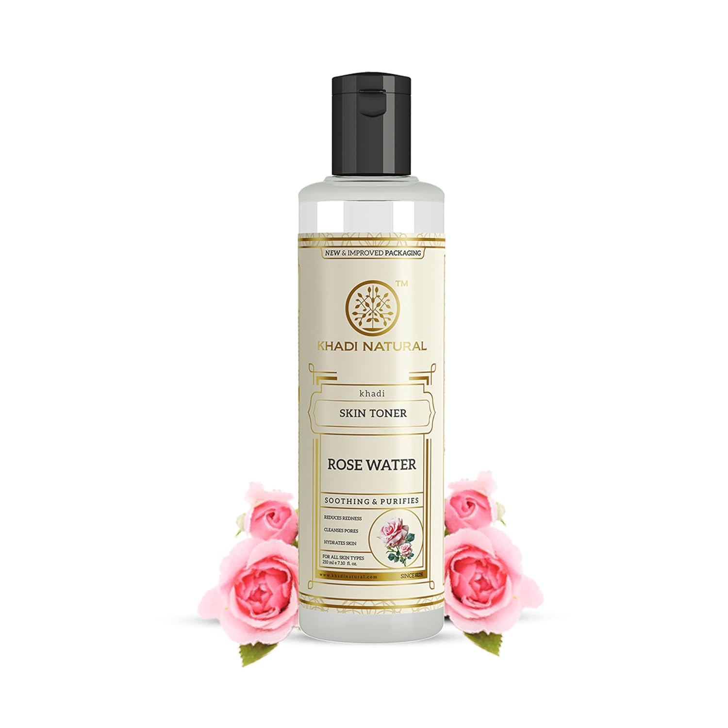 Khadi Natural Rose Water Herbal Skin Toner Hydrating Face Mist Balancing Refreshing Care For All Skin Types 210 ml