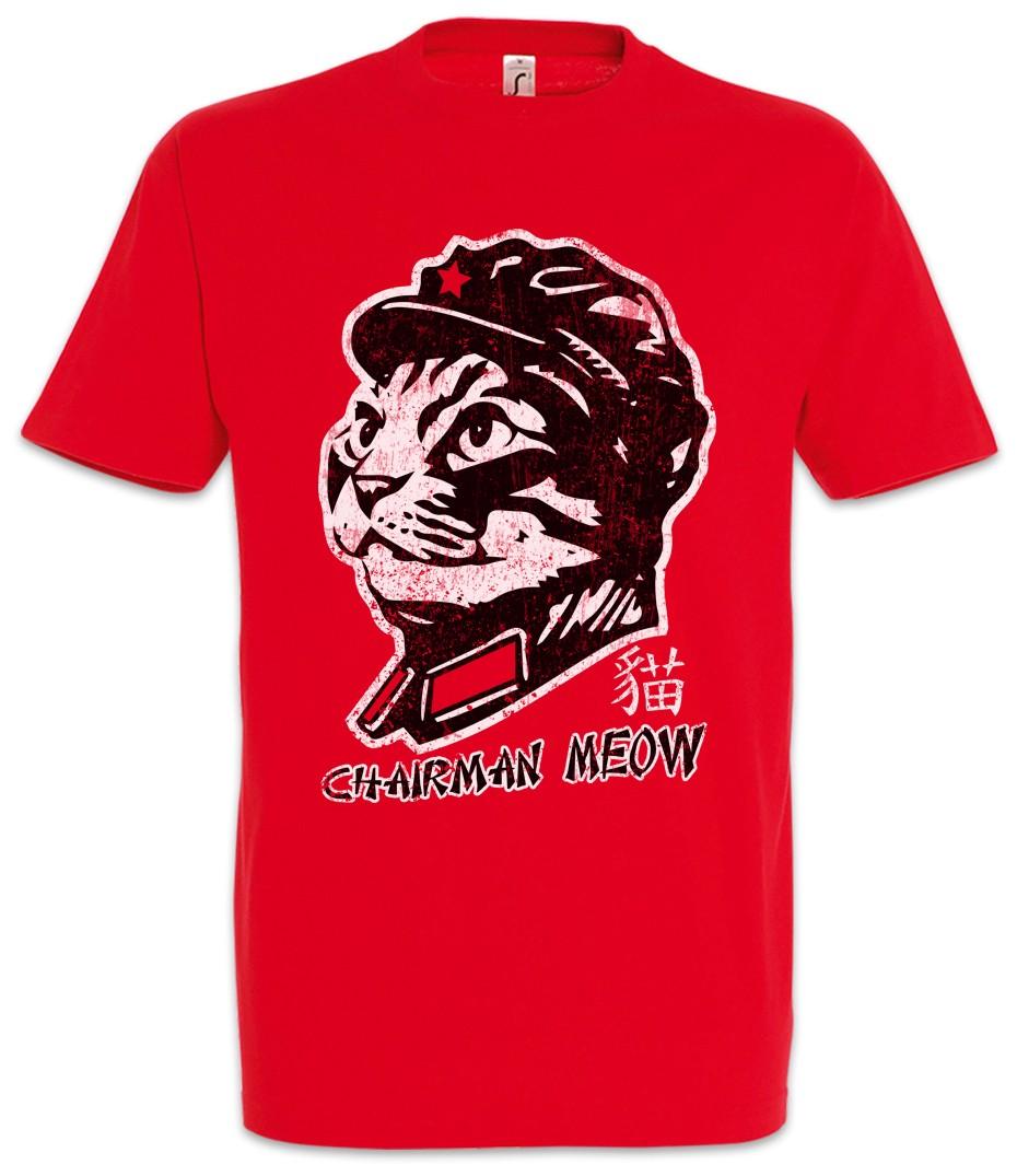 Chairman Meow Mens T-Shirt Mens Womens Tees Top Mao Cat Cats Socialist Socialism Communist 4XL
