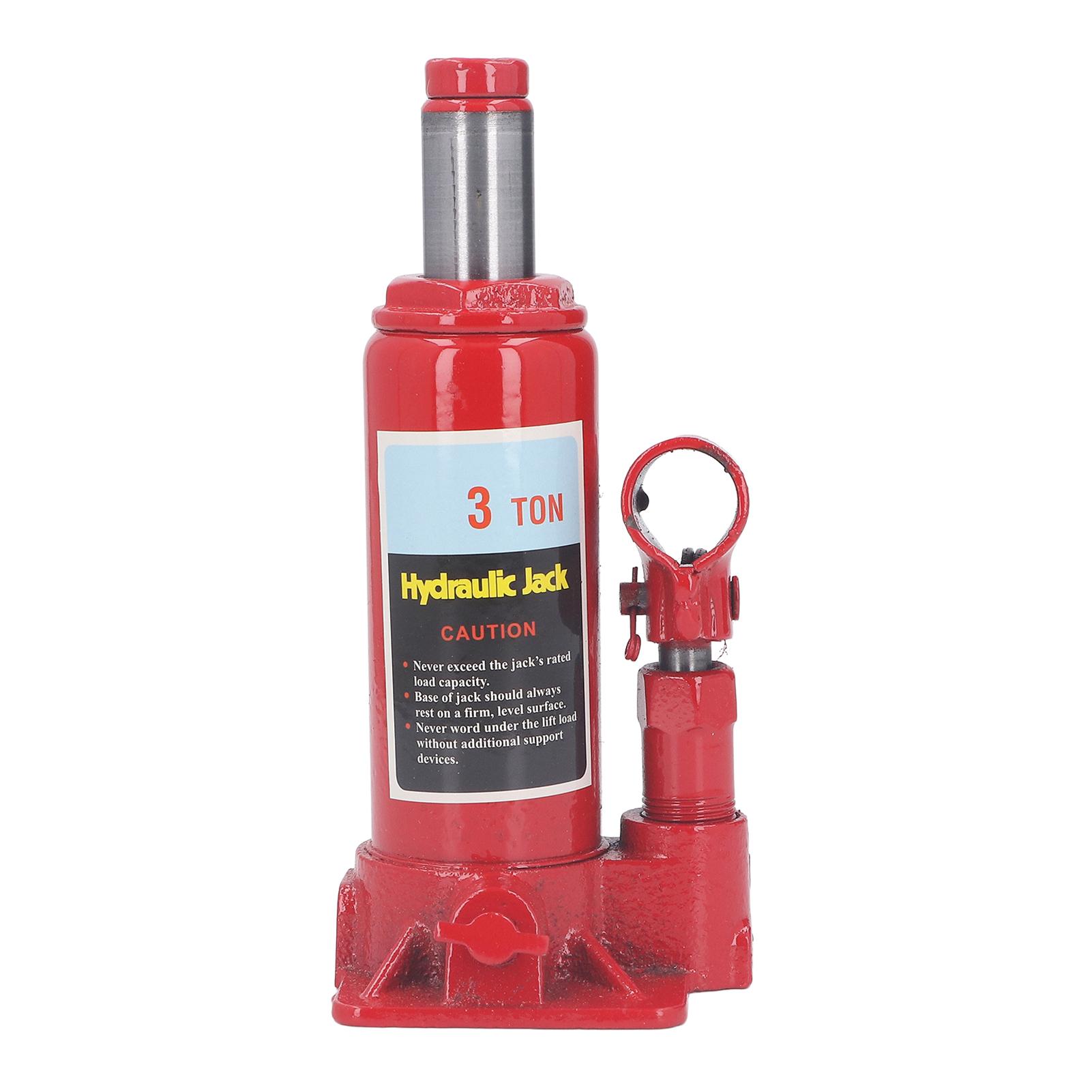 

Гидравлический домкрат 3 тонны сварной вертикальный бутылочный домкрат для легкового автомобиля грузовика с ручкой насоса красный