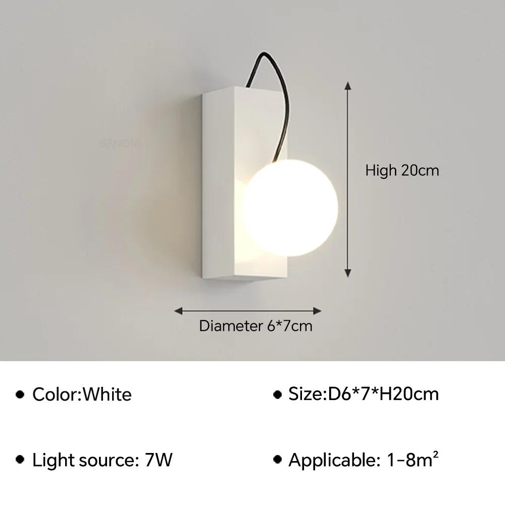 Lampă de perete LED nordică pentru living, culoar, dormitor, aplicație de perete creativă, decorațiune interioară, corpuri de iluminat cu luciu