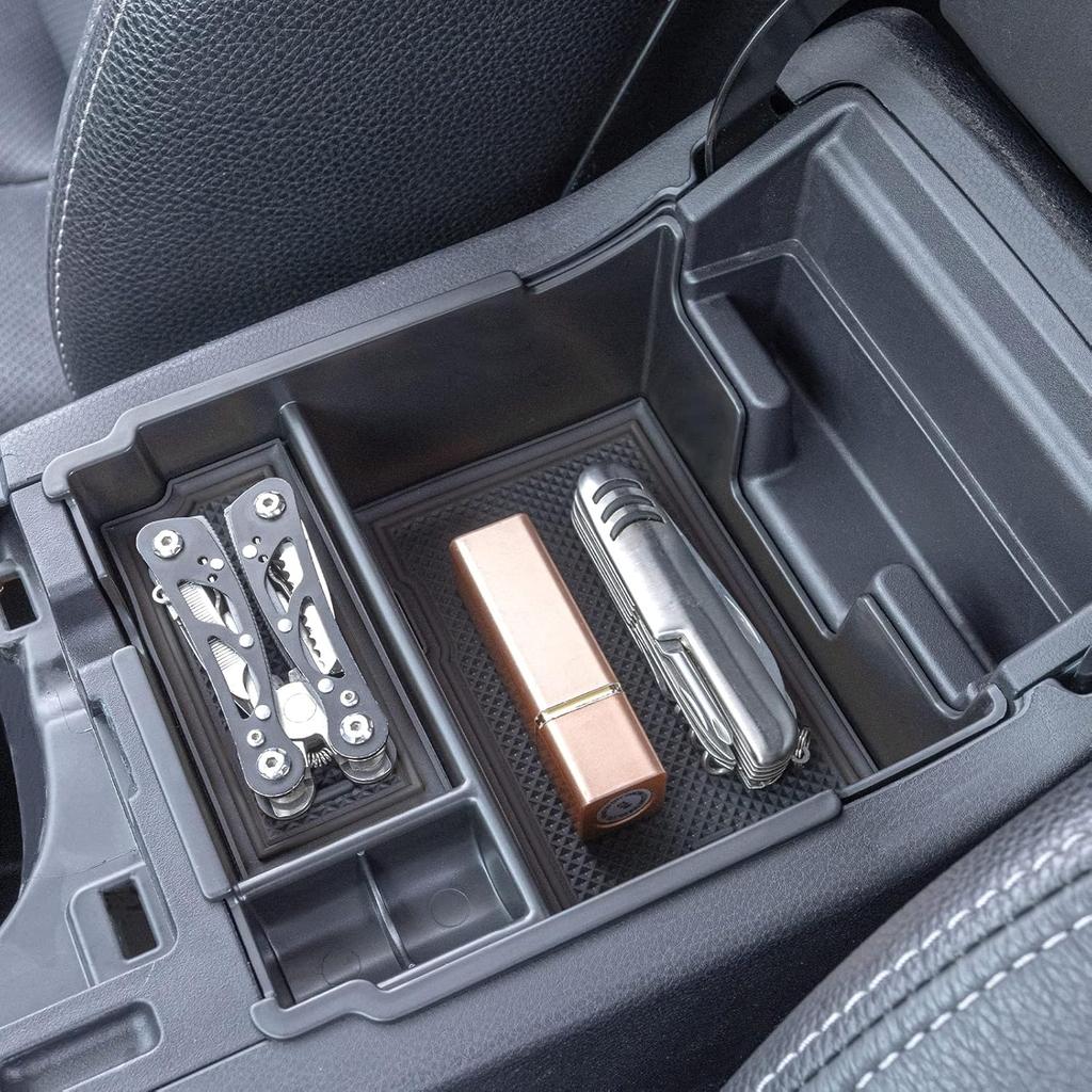 JKCOVER Center Console Organizer Tray Compatible With 2017-  Subaru Impreza And 2018-  Subaru Crosstrek, ABS Material Ert Armrest Storage Box