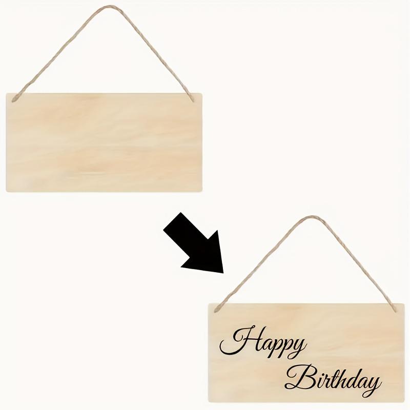 20/40pcs Wooden Sign Blank Rectangular DIY Painting Graffiti Crafts Hanging Ornaments for Festivals Weddings Parties Home Decor