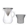 KINTO SCS Coffee Carafe Set, 2-Cup, Stainless Steel, Microwave and Dishwasher Safe, Gift, 27620