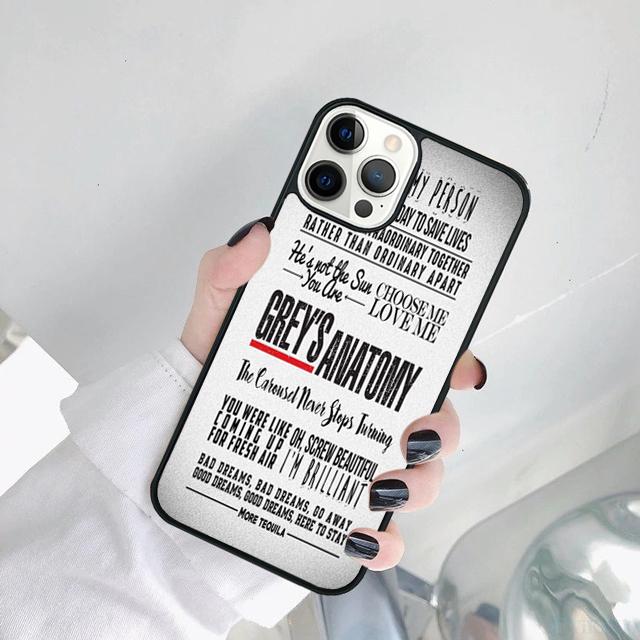 GREY'S ANATOMY QUOTES Phone Case Cover For iPhone 17 Air 15 Pro MAX 16 Plus 14 12 11 13 Coque