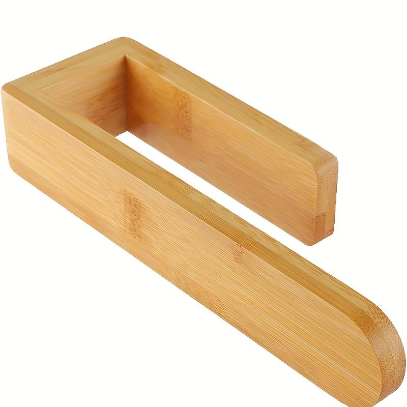 1pc Self-Adhesive Bamboo Towel Rack-No Drill Wall-Mounted Bathroom Organizer with Art Deco Style,High-Quality Wood Towel Holder