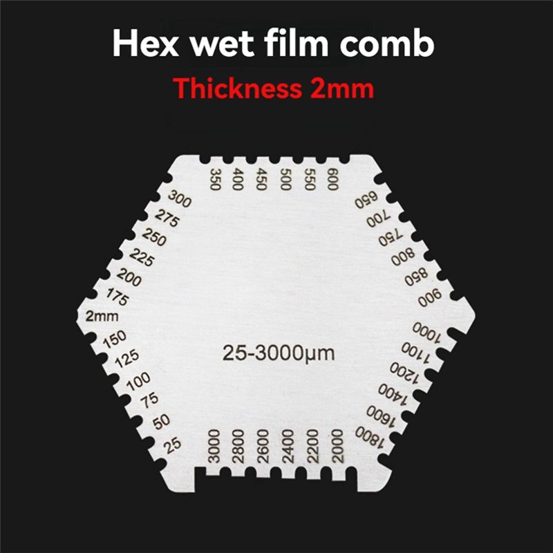AEE4-Stainless Steel Wet Film Comb Paint Coating Wet Film Thickness Gauge Comb Gauge Film