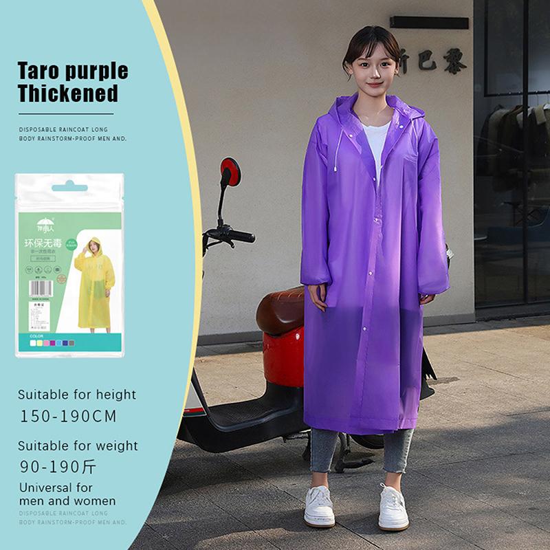 

Fashion EVA Thickened Waterproof Raincoat For Adult Children Kid Girl Boy Outdoor Hiking Travel Reusable Rain Jacket one size
