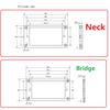FLEOR 2Pcs Guitar Humbucker Pickup Mounting Frames Flat Bottom Pickup Rings Neck & Bridge for Electric Guitar (Black/Cream)