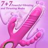 3 In 1 Insertion Dildo Vibrator, G-Spot Anal Rabbit Vibrator, 7 Powerful Speeds and 7 Vibration Patterns Adult Toys