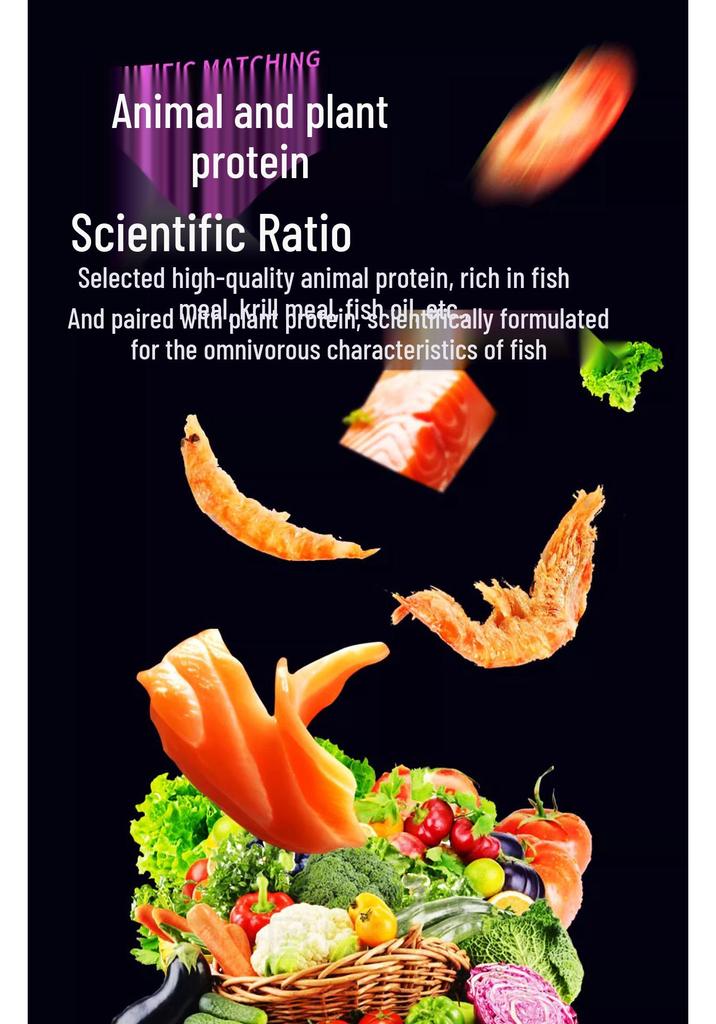 Yeeb Colorful Fish Food for Guppy, Gourami, Pearl Danio - Slow Sinking Feed
