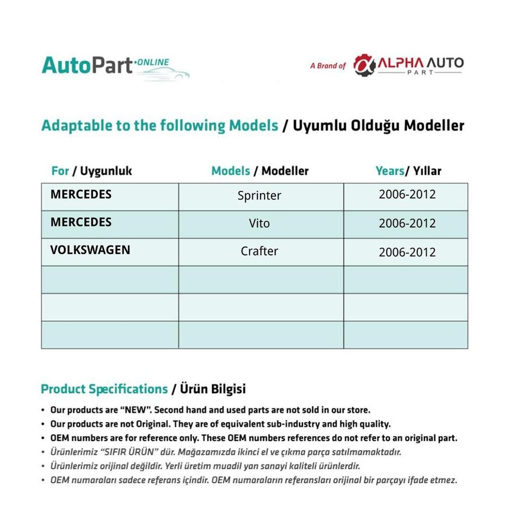 Gear Shift Knob 6 Speed for Mercedes Sprinter 906,Vito 639,Vw Crafter