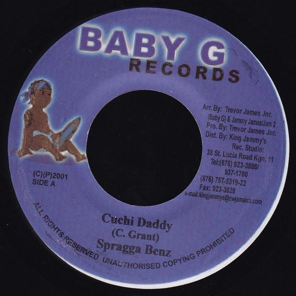 7inch Record SPRAGGA BENZ - Cuchi Daddy NONE Baby G Records 2001 Jamaica Reggae, Ska & Dub Used