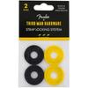 Fender/Strap Blocks Third Man Records 2 x Black and 2 x Yellow Fenders [Strap Blocks]