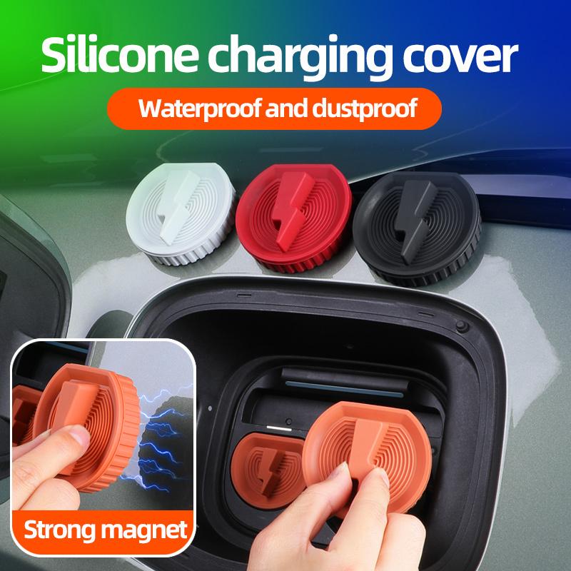 For ZEEKR 001 009 7X 2025 2024 Charging port protective cover Silicone integrated magnetic cover car charging accessories